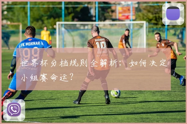 世界杯分档规则全解析：如何决定小组赛命运？