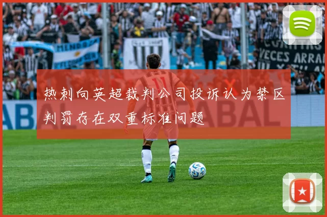 热刺向英超裁判公司投诉认为禁区判罚存在双重标准问题
